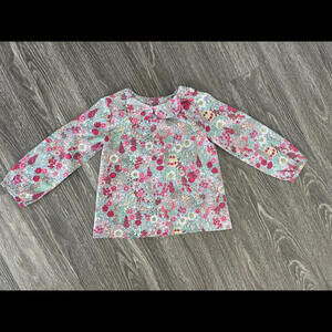 Jacadi Girls liberty print Blouse Size 5 (runs small VERY GOOD!